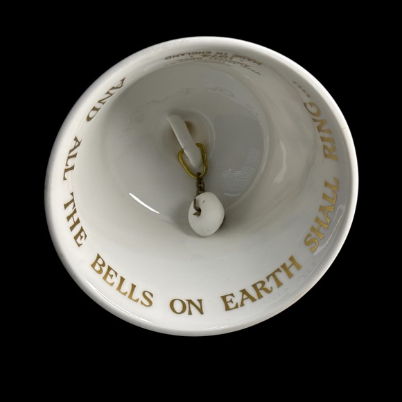 Vintage 1974 Hammersley Fine Bone China Nativity White Bell- 3 Scenes in Gold - Picture 7 of 14